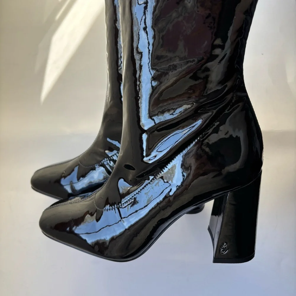 Sam Edelman Cosette Patent Square Toe Over-The-Knee‎ Boots